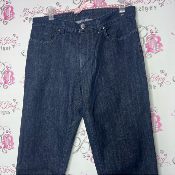 Versace jeans Medusa logo metal emblem buttons charm straight leg dark wash 💎 - Picture 8 of 16